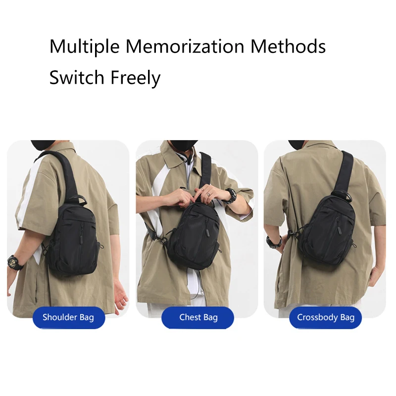 High Quality Chest Bag Fashion New Solid Color Men Small Bag Outdoor Casual Hot Sale  One Shoulder Crossbody Bag For Male