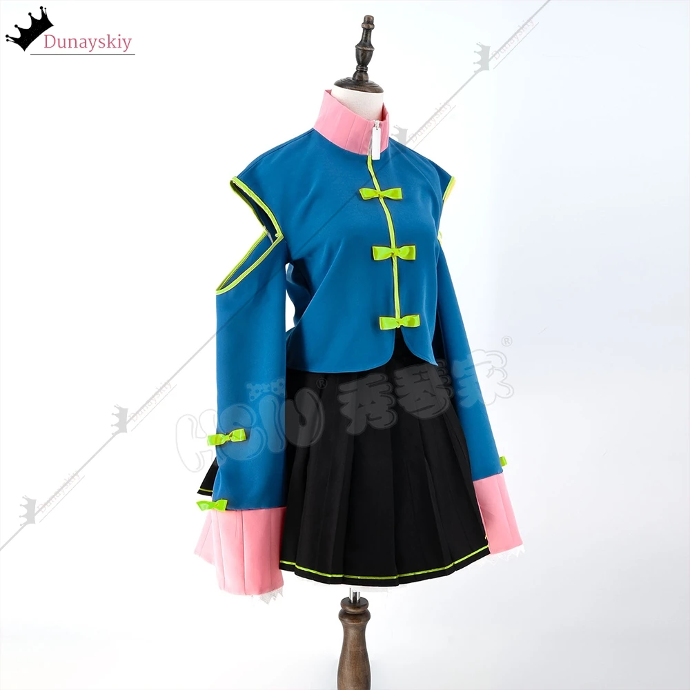 Anime Vtuber Luo Tianyi Cosplay Costume Luo Tianyi Armed Girls Uniform Women's Dresses Halloween Role-play Outfits Wig Prop Suit