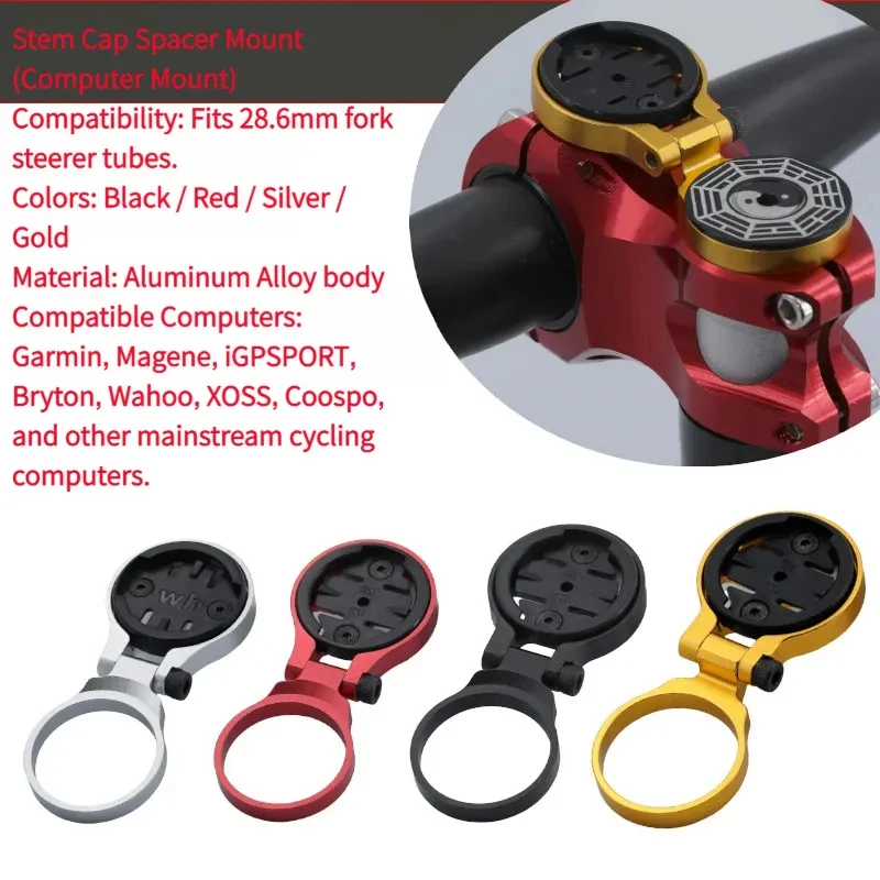 Bike Stem Cap Mount For Garmin Bryton iGPSPORT Magene Computer Holder Road MTB Headset Spacer Adapter