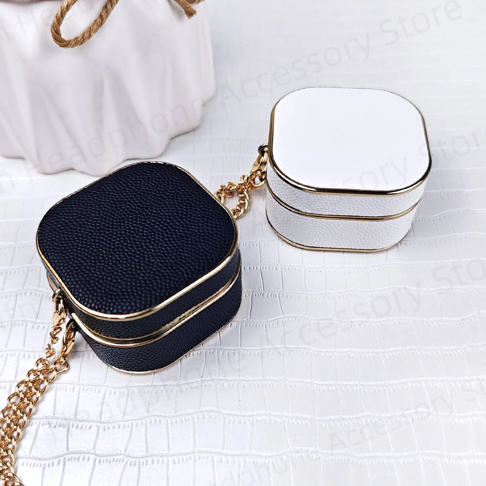 2024 New Lychee patterned headphone case for Samsung Galaxy Buds 2/Buds2 Pro/Buds Live/Buds Pro/Buds FE Universal Design Box