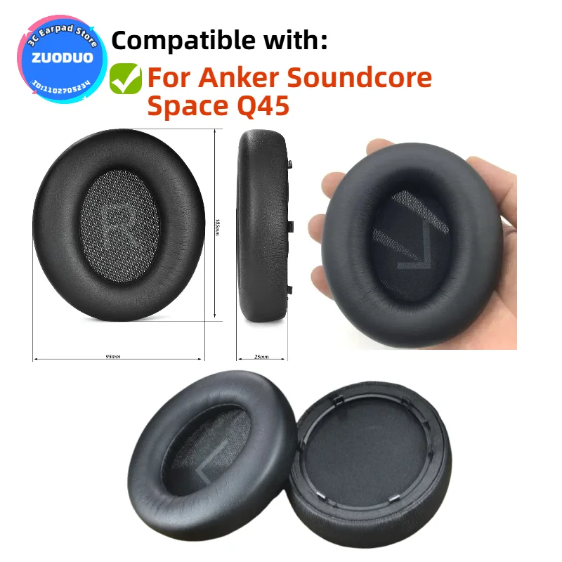 

For Anker Soundcore Space Q45 Gaming Headphone Headset EarPads Replacement foam Ear Pads pillow Cushion Cover