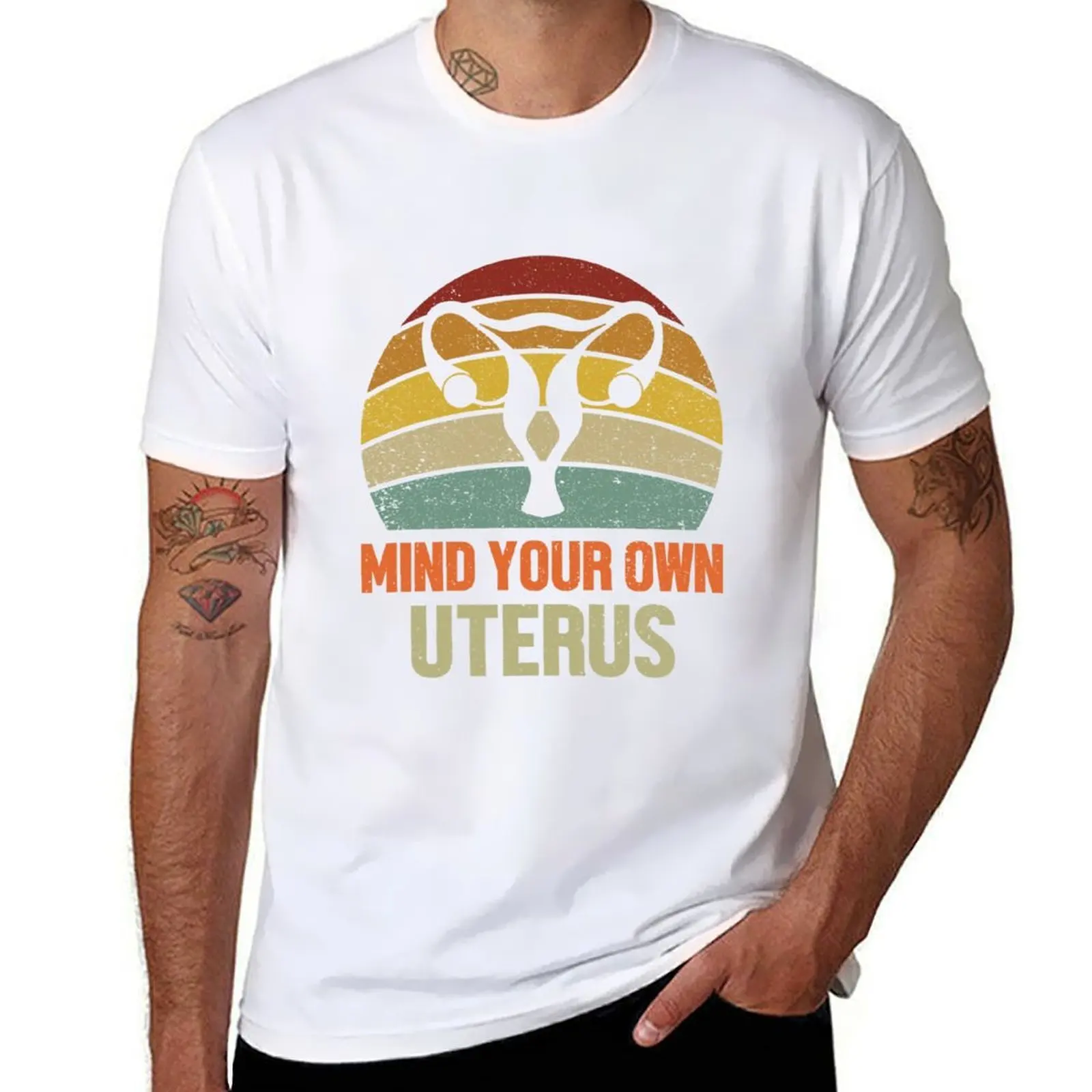 

Mind Your Own Uterus Retro Shirt - Vote Pro Roe Feminist Unisex T-Shirt T-Shirt cotton tshirt 100% t shirt man cotton T-Shirt