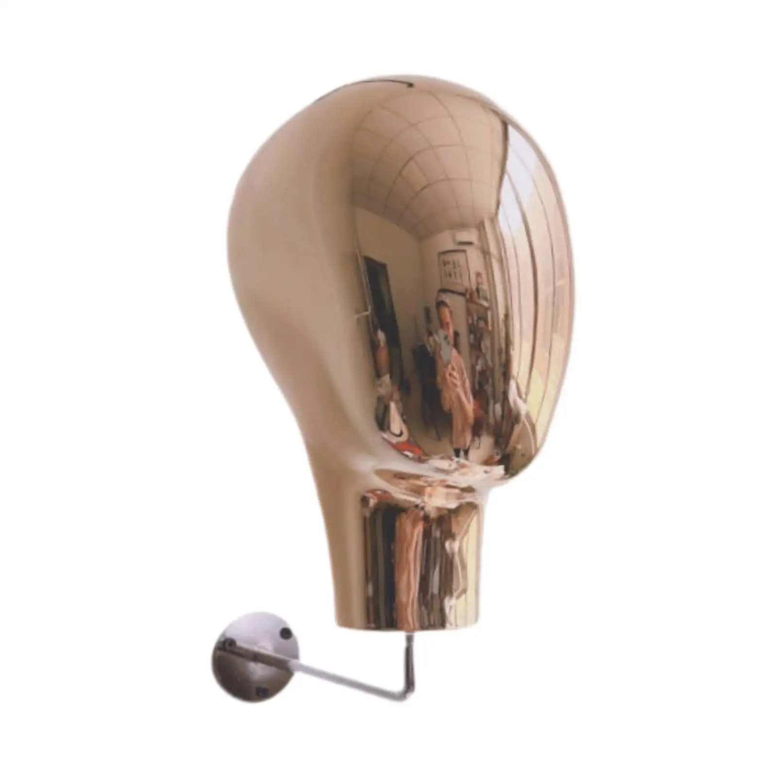 Circonferenza porta cappello testa manichino montata a parete 54 cm / 21,26 pollici Modello di visualizzazione testa manichino per negozio di cuffie per cuffie