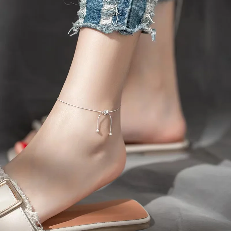 2024 Silvery Bracelet Anklet Glamour Jewelry Tassel Bracelets For Women Girls Summer Beach Fashion Jewelry Decorations