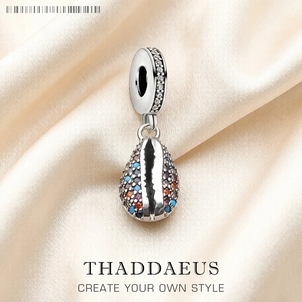 Charme Anhänger Bunte Cowry Muschel Sommer Marke Neue Europa Stil Meer Geschenk Reinem Sterling Silber 925