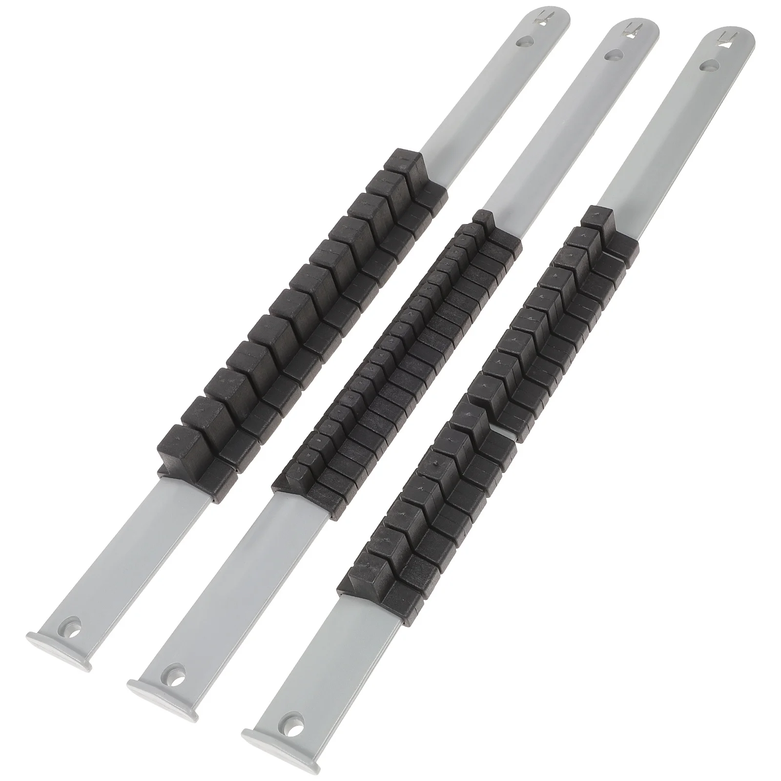 3pcs Multifunctional Rack 1/2 3/8 Inch 1/4 Inch Drive Plastic Socket Holder Tool Box Organizer Storage Socket Rails Trays
