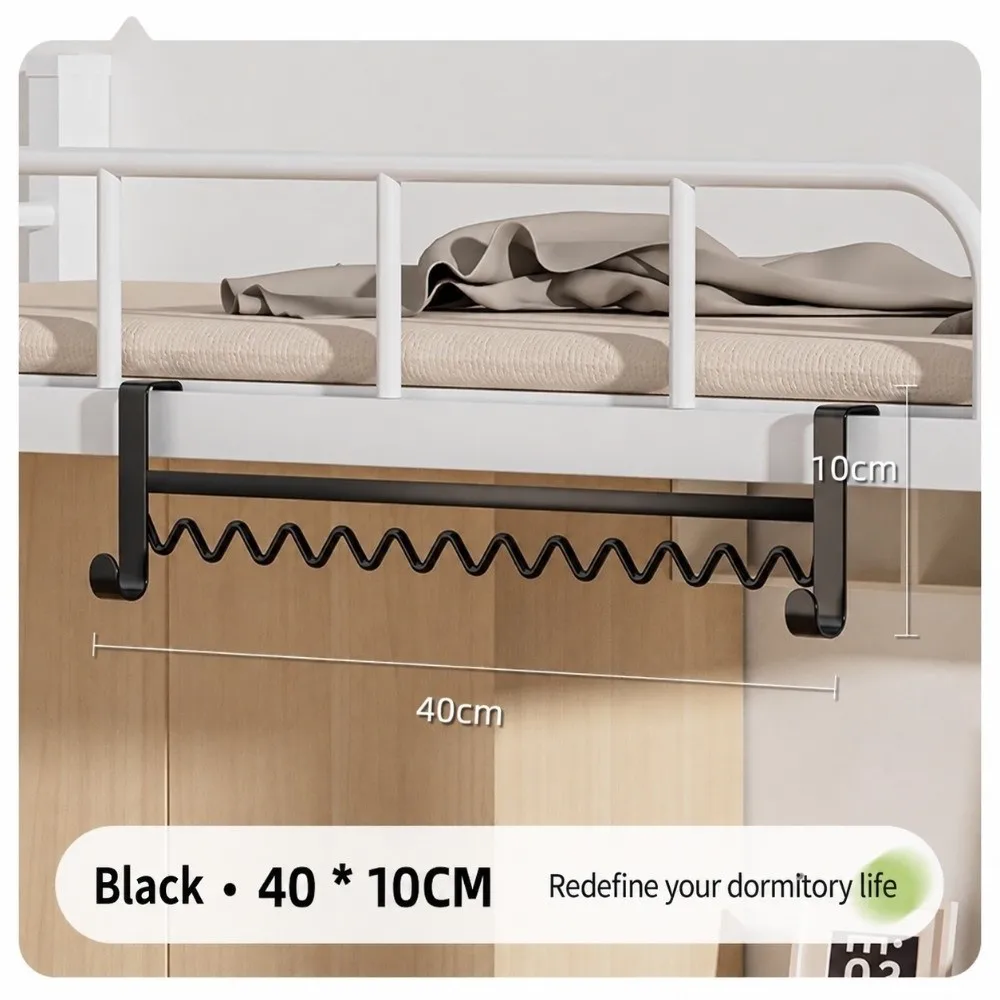 Carbon Steel Bunk Bed Hanging Hook Punch Free Wave Shape Dorm Hanging Rack Multi Hooks Dorm Storage Hook Dorm Storage