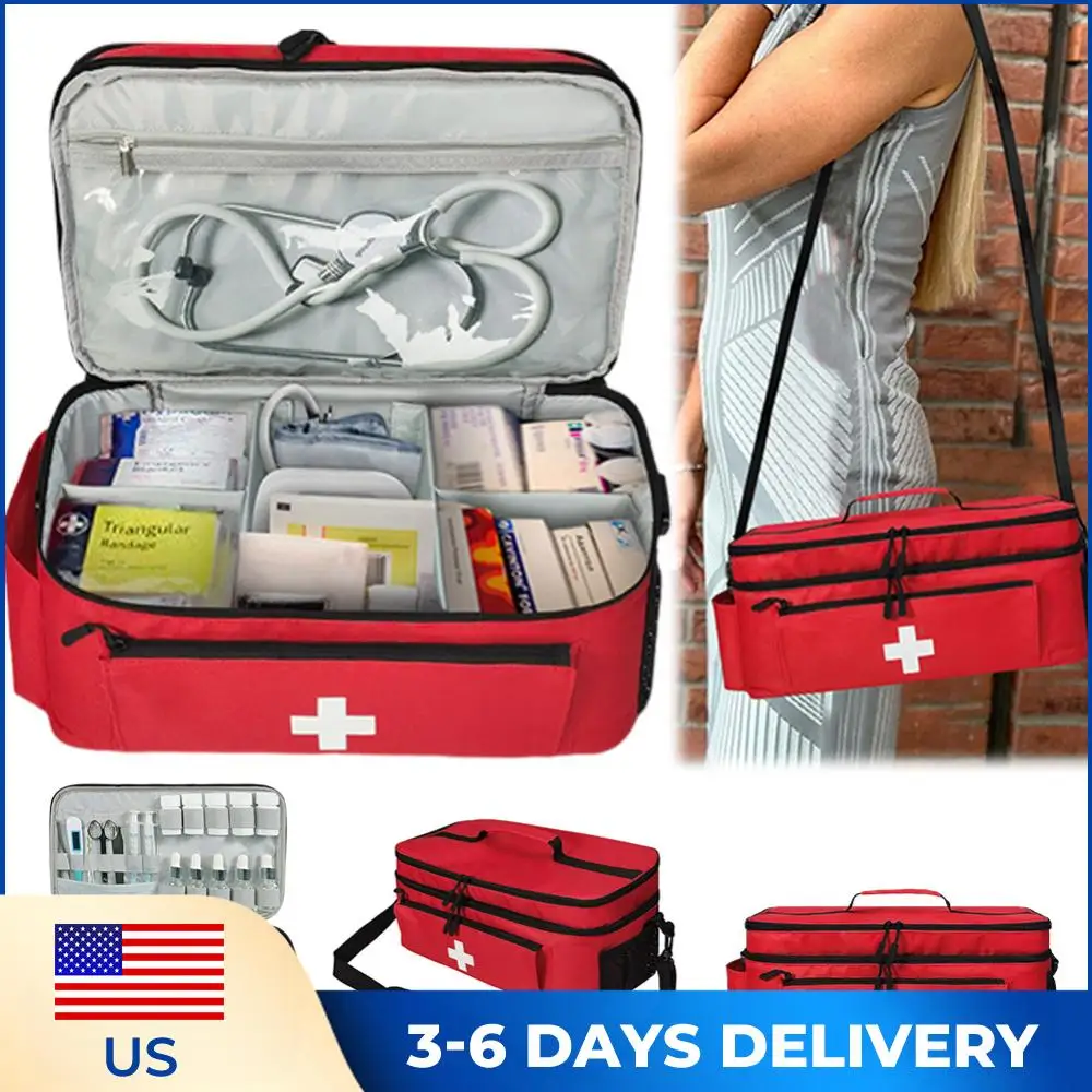 

Органайзер для таблеток с запираемыми молниями, дорожный набор для экстренных случаев, пустой контейнер для лекарств для дома и путешествий