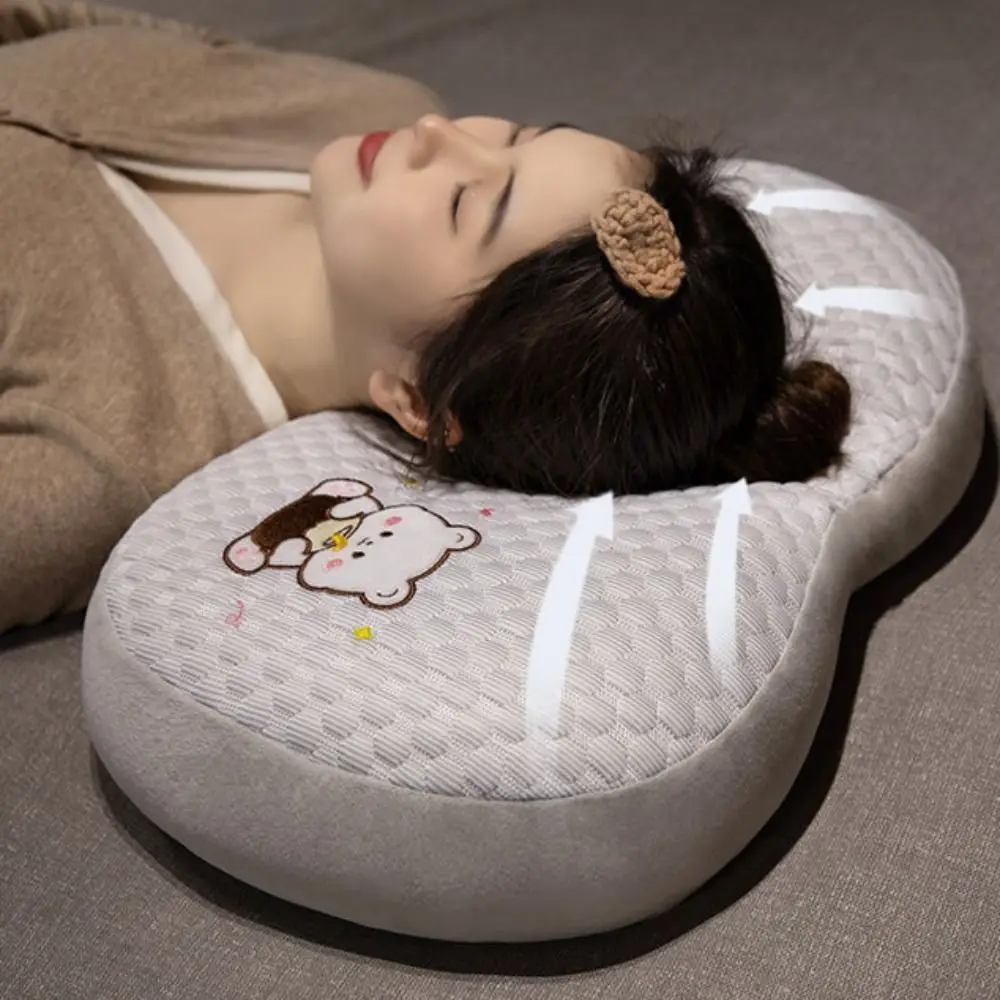 Ice Bean Handwarmer Kussen Dubbelzijdig Super Zacht Kantoor Dutje Kussen Cartoon Hoge Rebound Geheugen Kussen Gevuld Vrouwelijk Cadeau