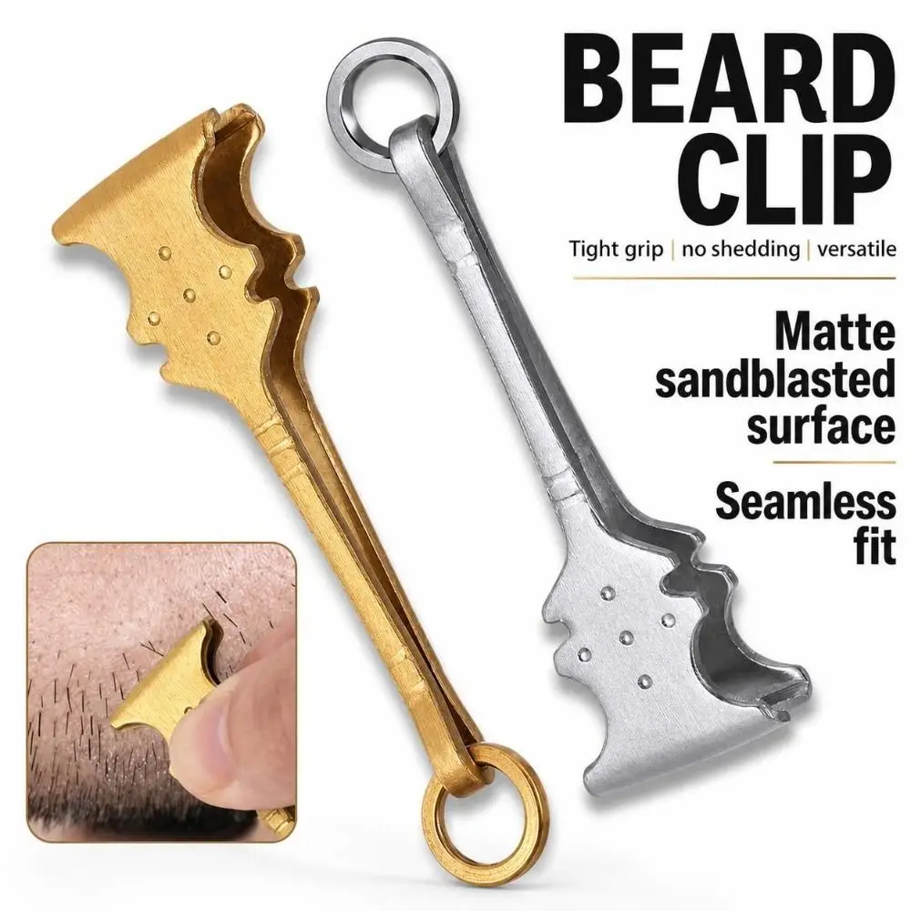 Stainless Steel Beard Hair Clip Portable Compact Facial Hair Tweezers Precision Lightweight Mustache Grooming Tool Grooming
