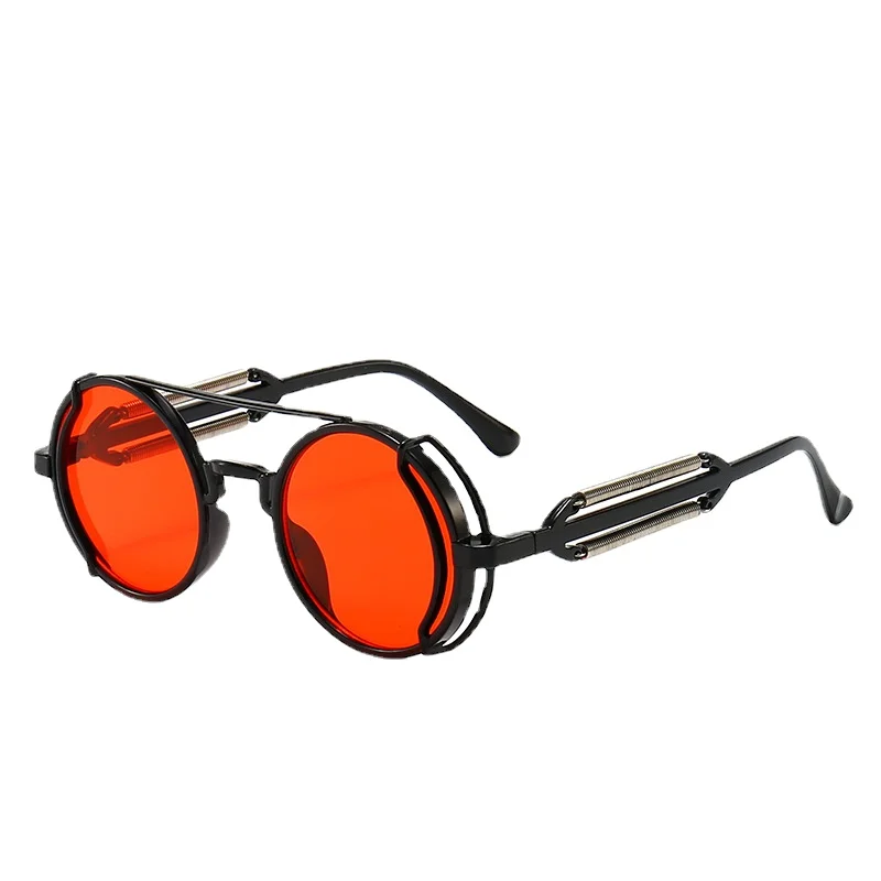 Moda Steampunk occhiali da sole uomo donna moda occhiali rotondi Designer di marca occhiali da sole Vintage di alta qualità Oculos De Sol