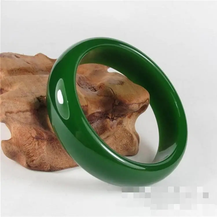 Bracelet en pierres précieuses vertes pour femmes, bijoux fins de guérison, néphrite verte véritable, bracelets Hetian Jades, bracelets ronds, cadeaux diversifiés