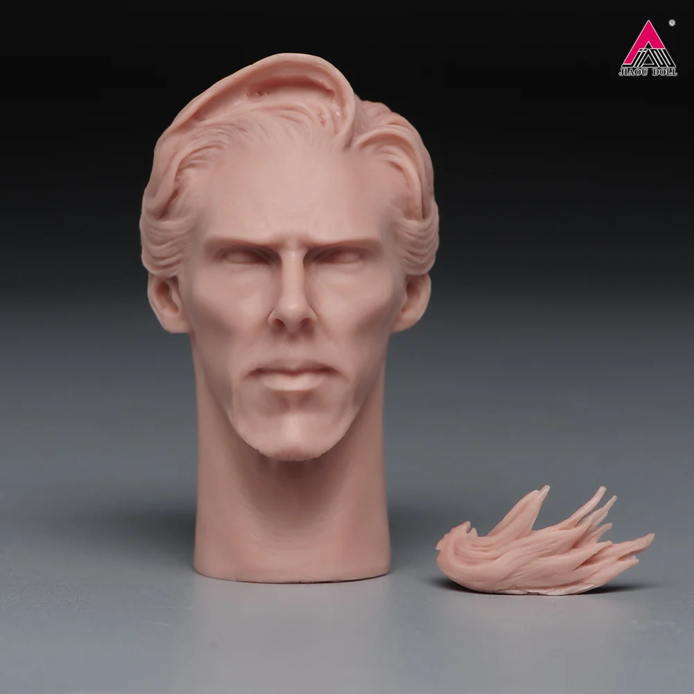 Unpainted 1/6 Scale Male Female Head Sculpt PVC Carving Model Fit 12'' Soldier Action Figure Body Dolls - Image 2