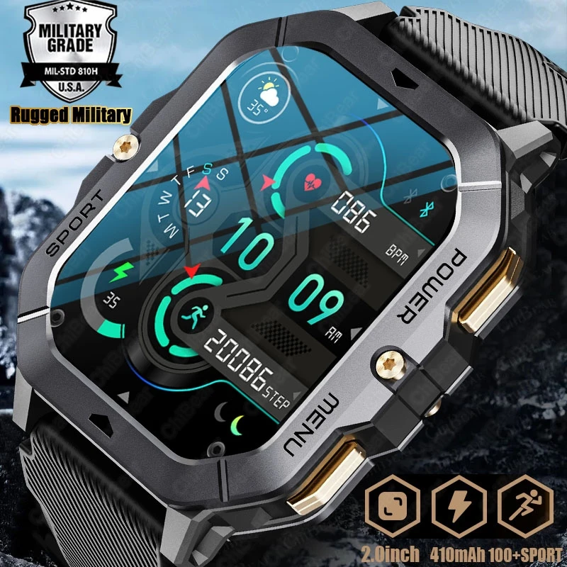 

Военный GPS Спорт Смарт Часы Мужчины 320*290 HD Heart Rate Открытый Фитнес Браслет 410 мАч Большой Аккумулятор BT Вызов Смарт Часы