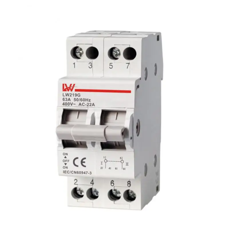 40A MTS مفتاح نقل يدوي مزدوج الطاقة قاطع دائرة التعشيق