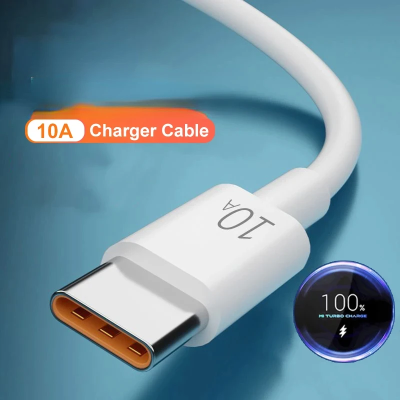 120W 10A USB Type C Super Fast Charging Cable For P40 P30 Data Cord For 13 Ft iphone charger cable Mini usb cable Cable