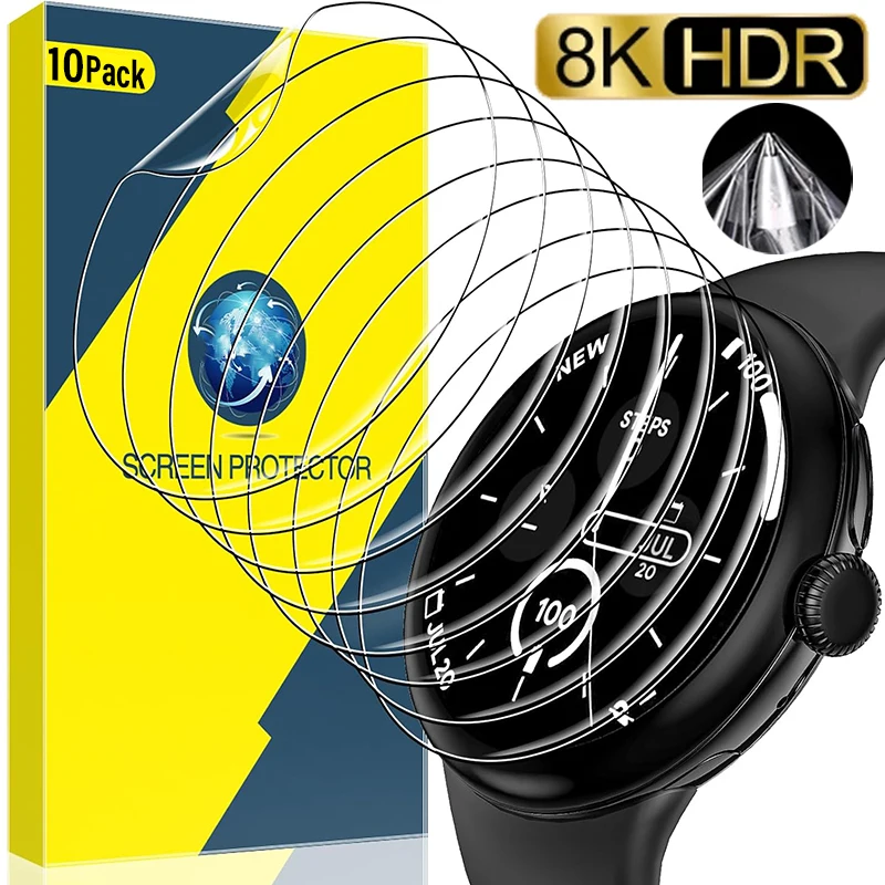 Screen Protector TPU Film For Google Pixel Watch 3 41MM 45MM Watch2 Watch1 HD Clear Soft Hydrogel Films For Pixel Watch3