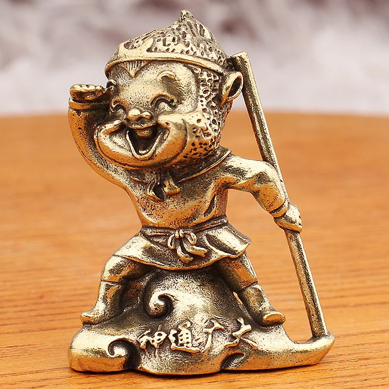 Brass Tang Monk And His Disciples Figurine Journey To West Sun Wukong Return Of The Great Sage Piglet Decoration Collectible