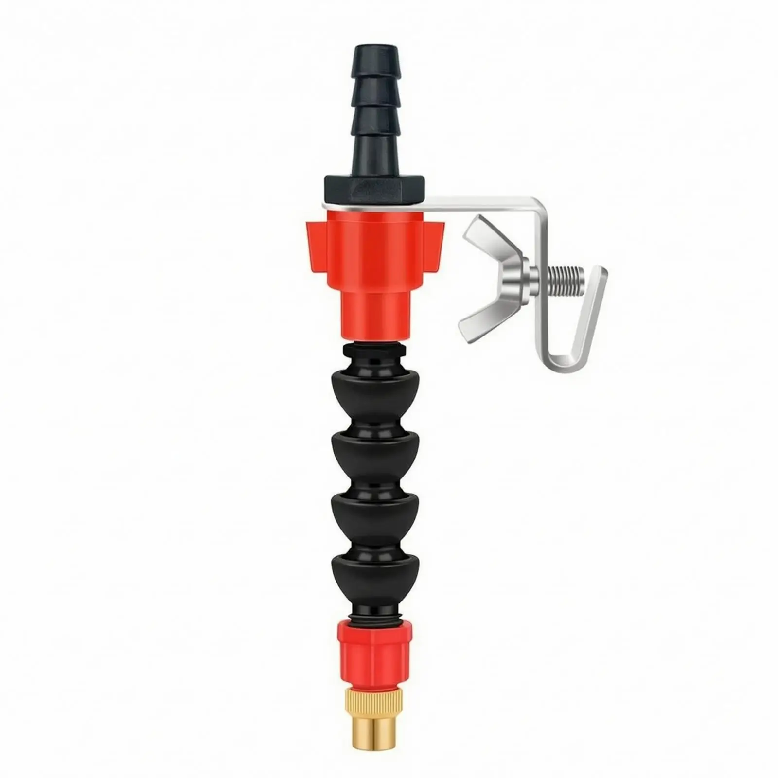 Sprayer Nozzle Head Brass Water Spray for External Sessions with Flexible Joint and Mounting Clip Secure