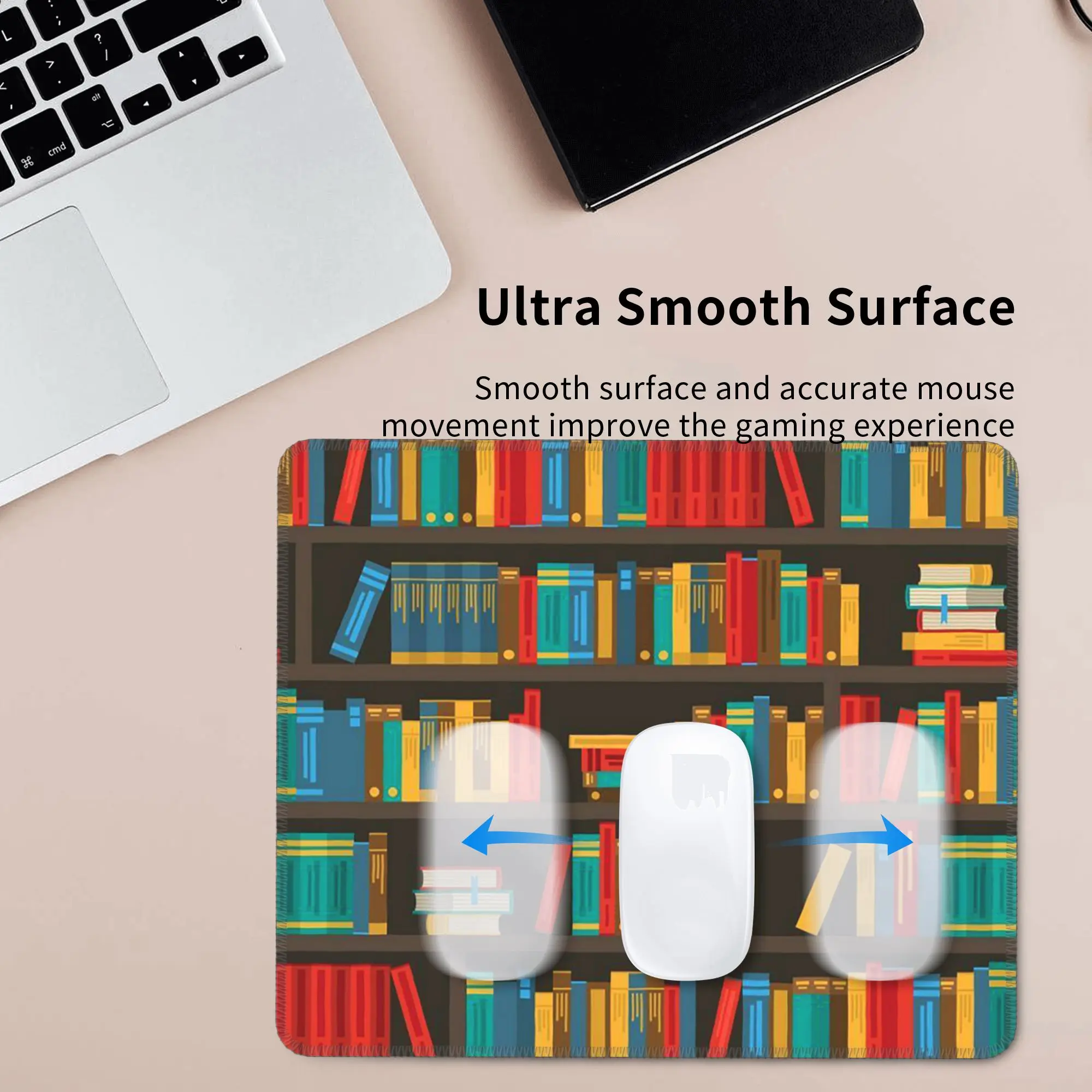 Education Library Book Mouse Pad Computer Keyboard Mouse Mat Gaming PC Laptop Desk Mat Office Accessories Table Mats
