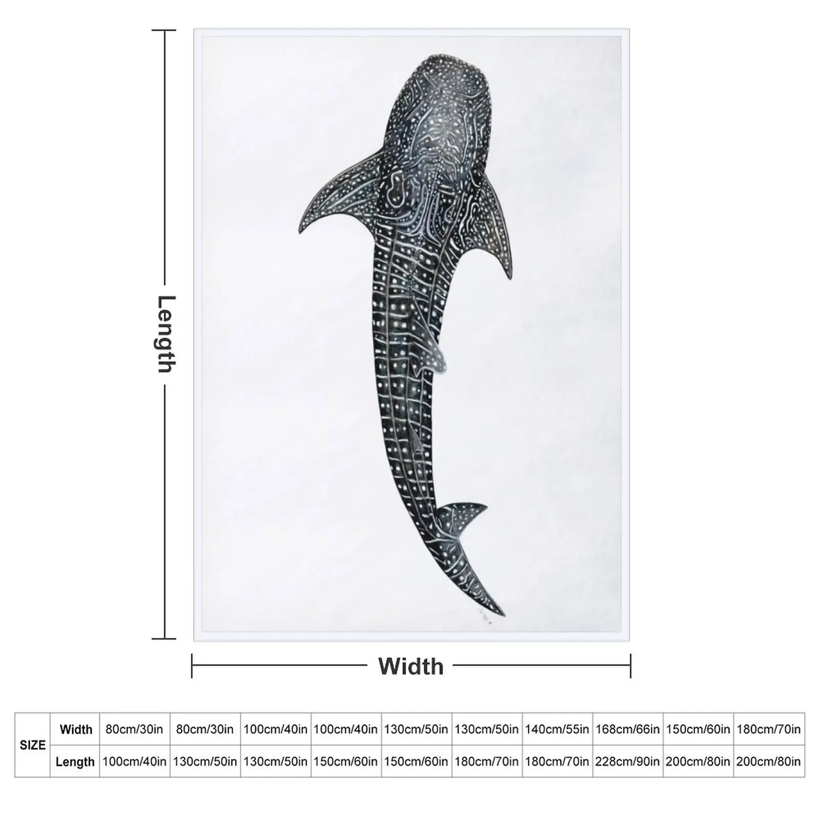 Whale shark for divers, shark lovers and fishermen Throw Blanket Decoratives Custom Thermal Kid'S Blankets