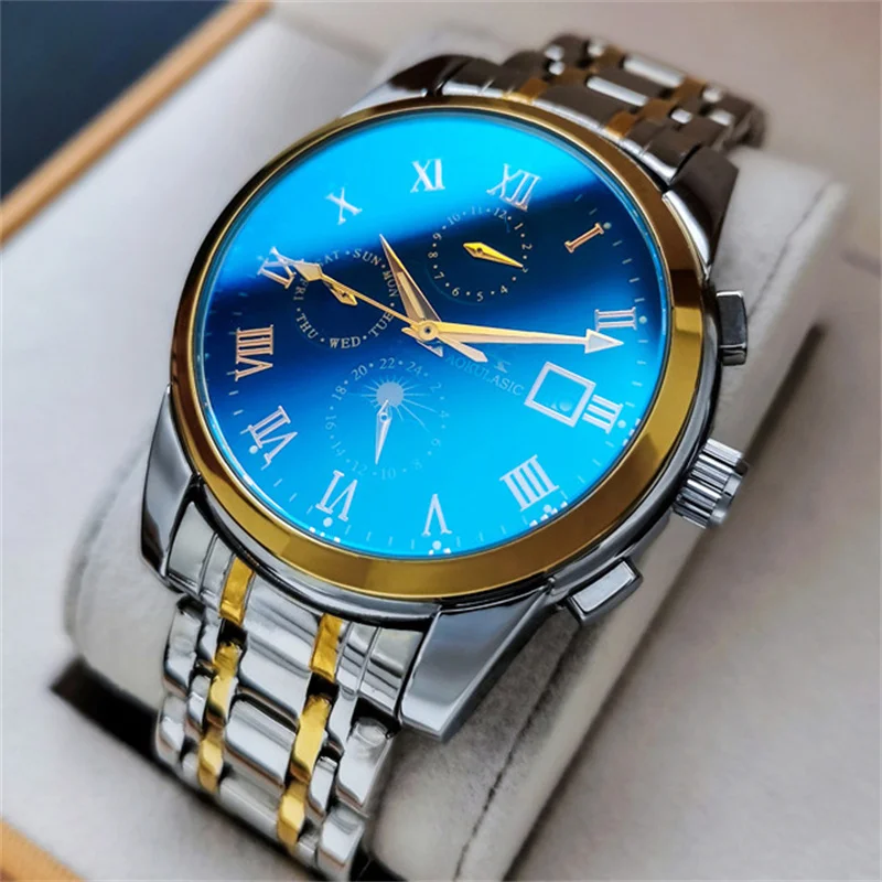 AOKULASIC Men Wristwatch Automatic Mechanical Military Sport Photochromic Glass Male Clock Top Brand Luxury Original Watch 539