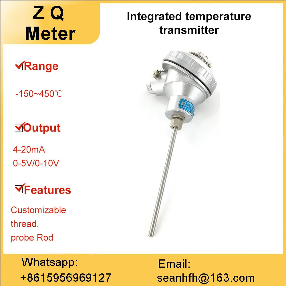 Czujnik temperatury z czujnikiem temperatury pt100 zintegrowany przekaźnik temperatury modułem 4-20ma