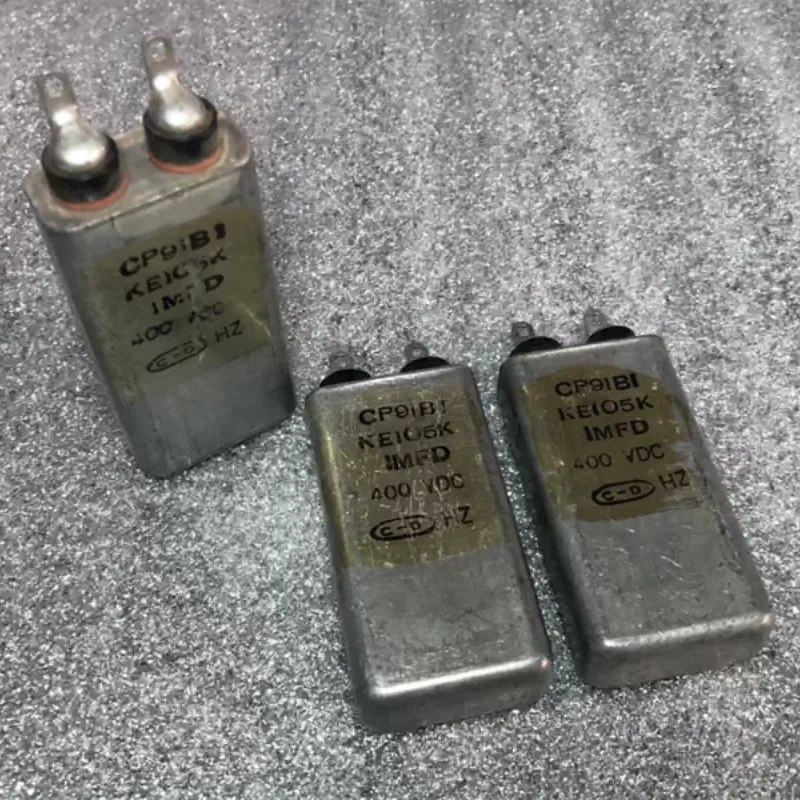 New antique American CDE large D 1UF 400V copper shell gallbladder machine frequency division coupling oil immersed capacitor