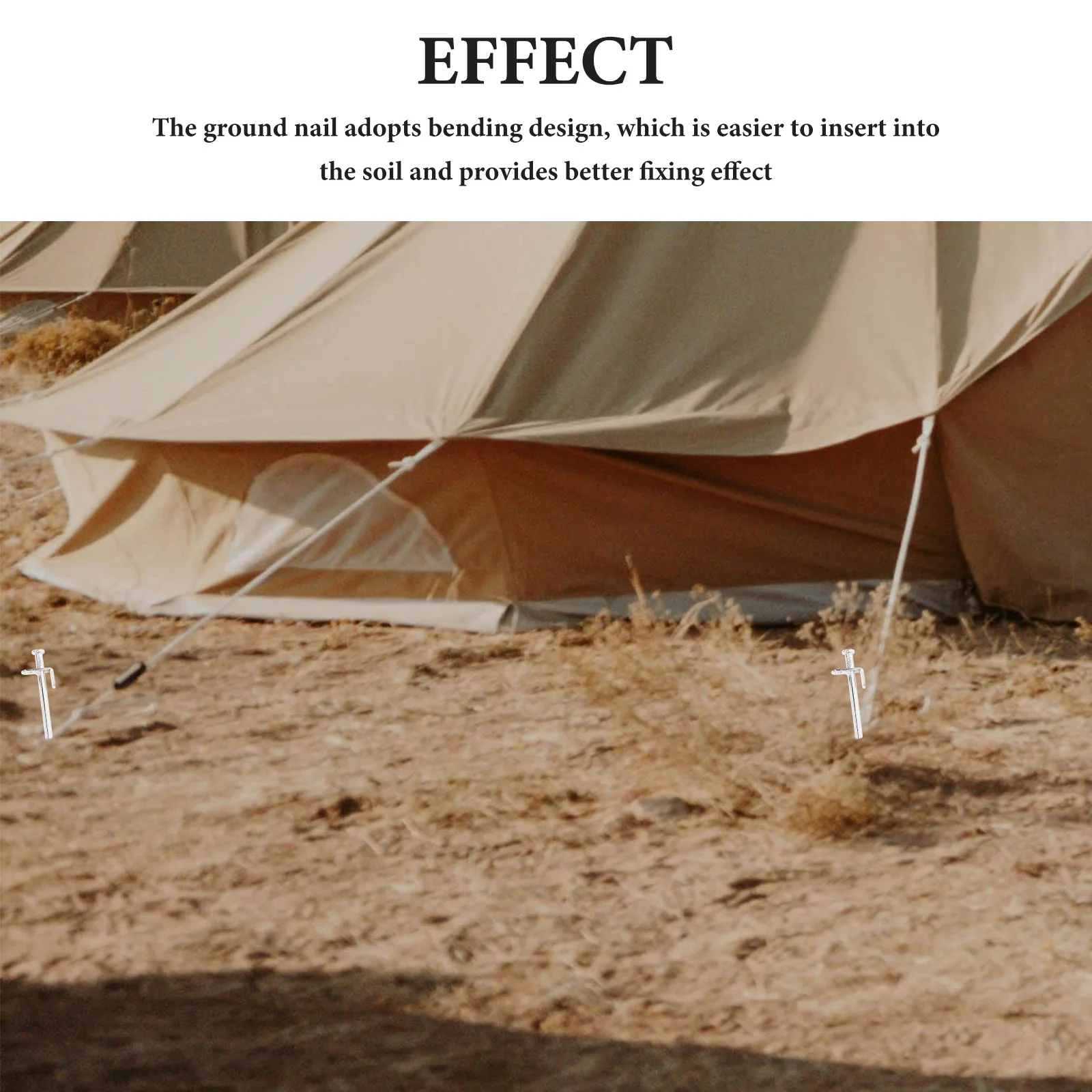 

4Pcs Metal Ground Nails Tough Gardening Stakes Plant Fixed Pegs Outdoor Tent Fixing Greenhouse Camping Stakes Metal Ground Pegs