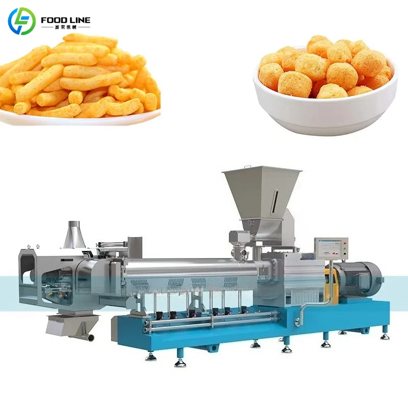 Customized Puffed Food Production Line with Temperature Control Snack Extrusion Line for Food Production