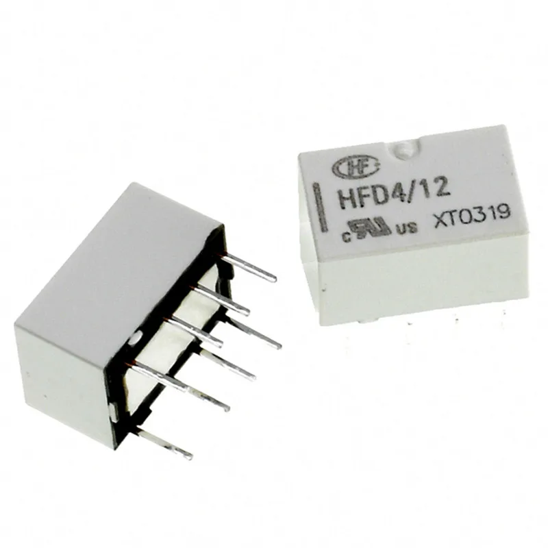 10PCS Signal Relay HFD4 2A 8Pin SMD/DIP Relay 3V 4.5V 5V 12V 24V DC HFD4-V/5V HFD4/12V -S HFD4/24V -S1R HFD4/3 4.5 5 12 24-S