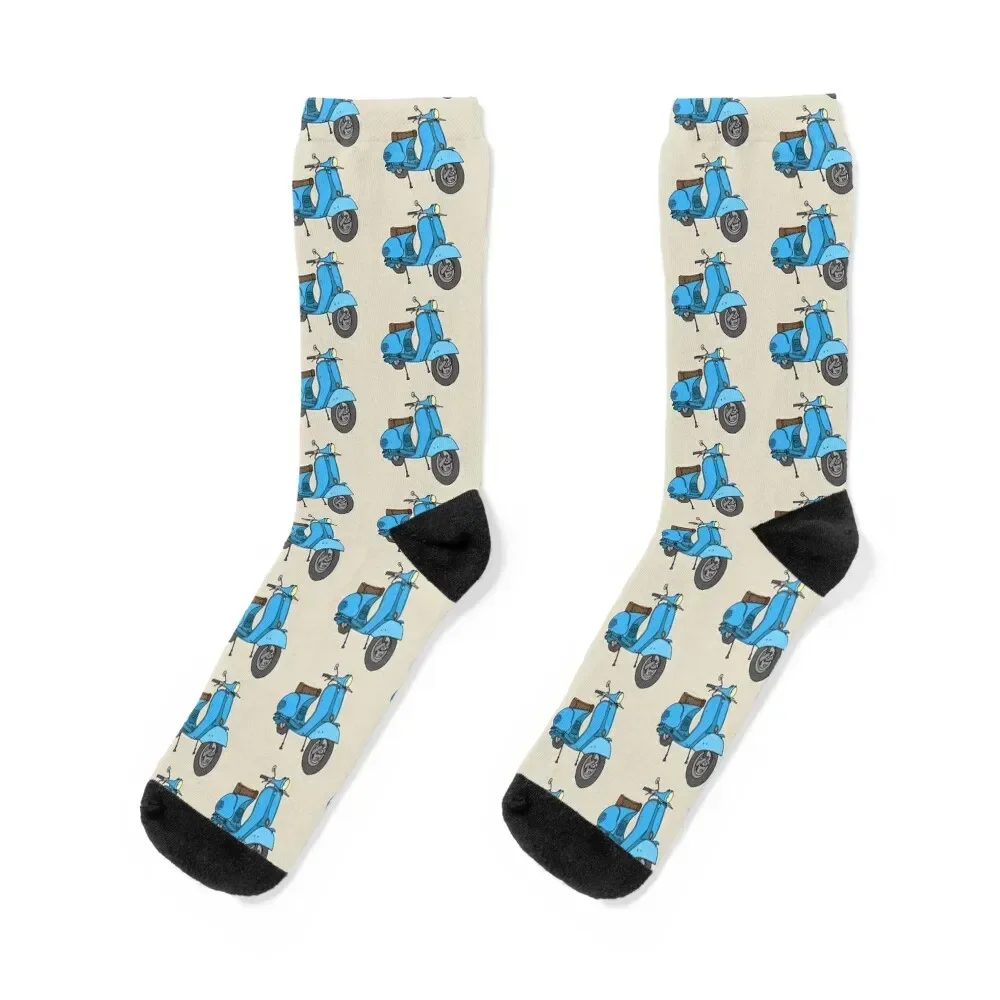 

Blue motor scooter Socks christmass gift Wholesale Socks Male Women's