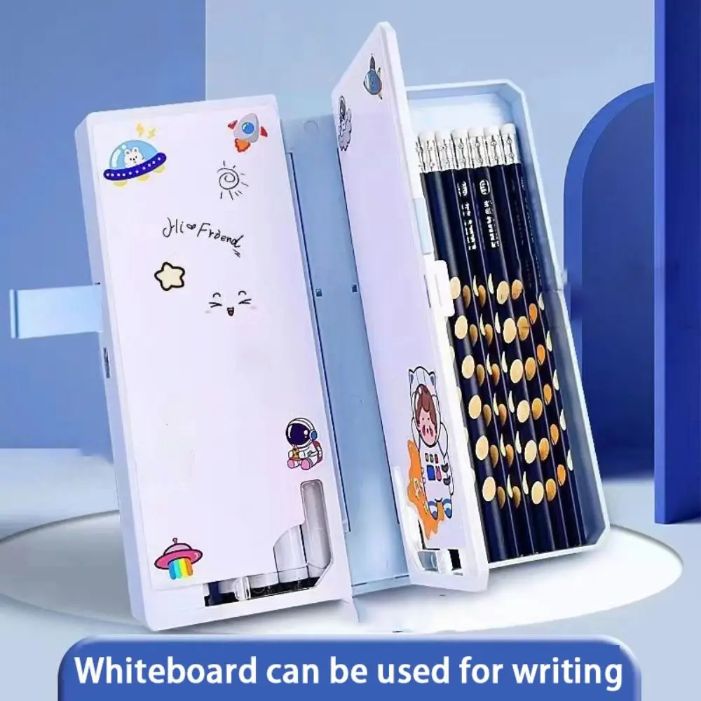 

2in1 Multi-function Pencil Case Book Stand with Foldable Reading Bookshelf Stationery Storage Box Adjustable Bracket Plastic