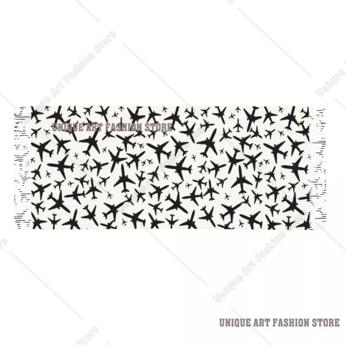 Personalisierter Druck zufällige Flugzeuge Muster Schal Männer Frauen Winter Herbst warme Schals Luftfahrt Kämpfer Pilot Schal Wrap