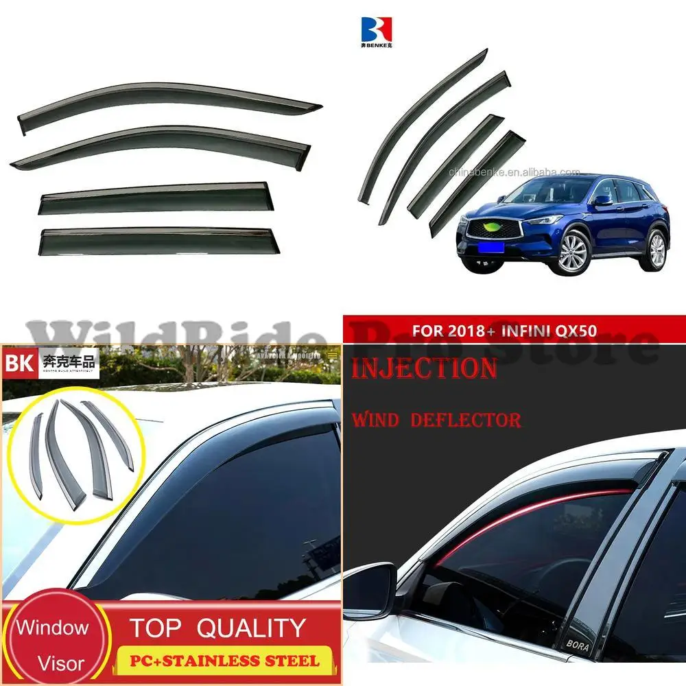 

1 комплект для автомобиля, защита от дождя для INFINITI QX50 2015 2022, защита от дождя, козырек для дверей, окон, ветрозащитный козырек от дождя