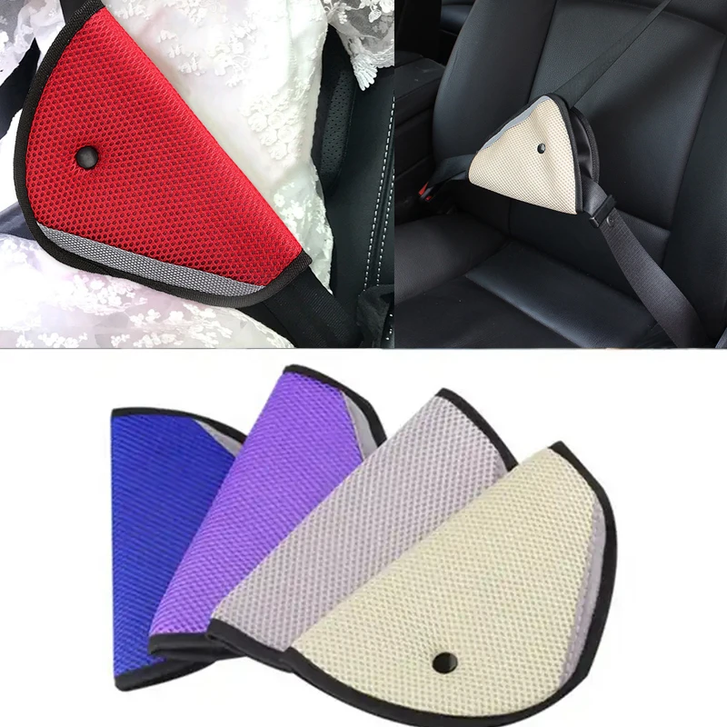

Child Seat Belt Triangle Adjustment Holder Car Safe Fit Seat Belt Adjuster Anti-Neck Neck Baby Shoulder Cover