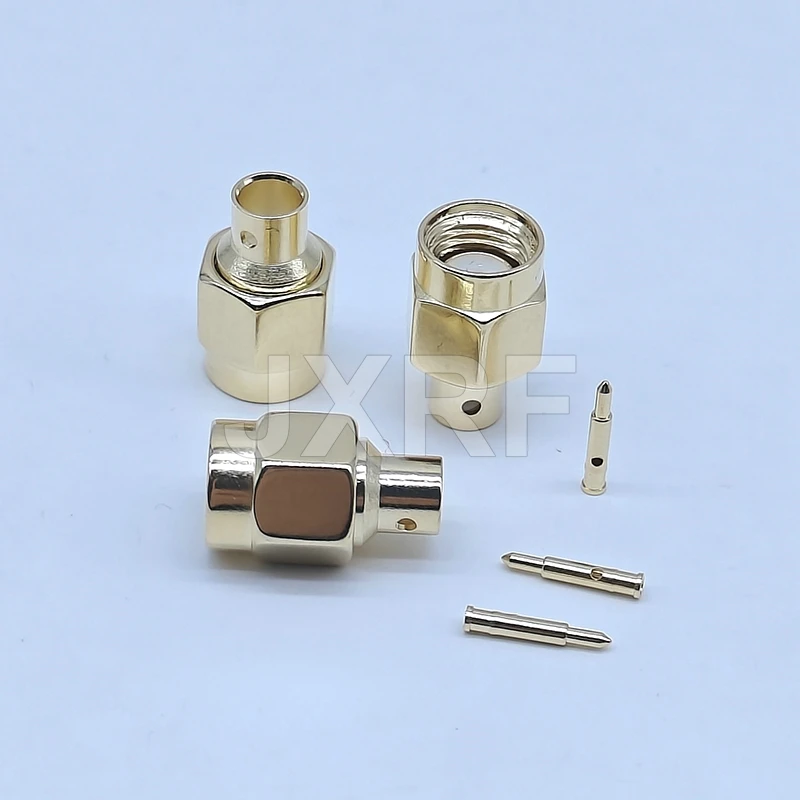 100pcs SMA Male Plug Connector Solder for RG402 .141 Semi-Rigid Cable 50 Ohm
