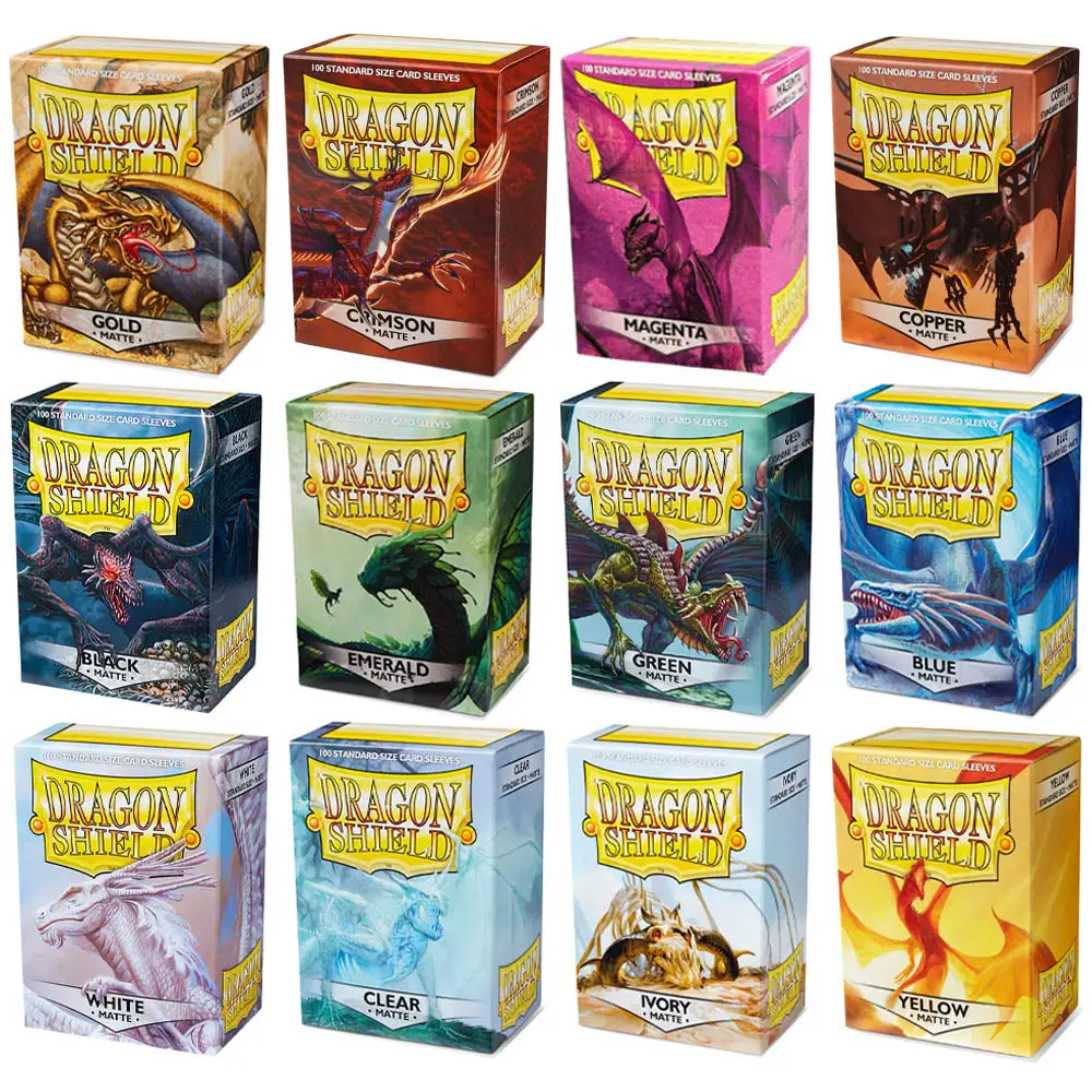 100 pçs/caixa 66*91cm cartões foscos mangas dragão escudo cartões capa protetor para ptcg/star cartões