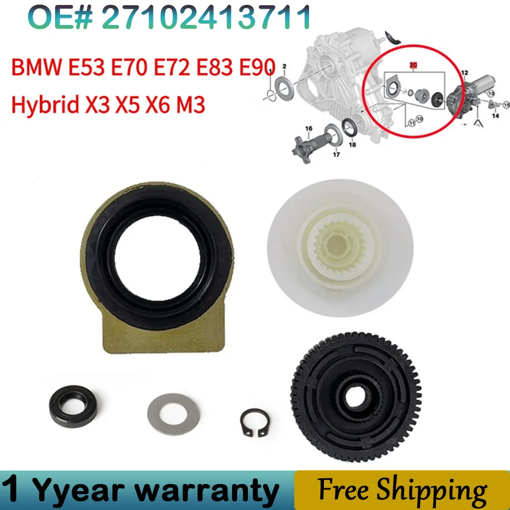 Transfer Case Actuator Motor Gear Repair Kit for BMW X3 X5 E83 E53 E70 E71 E90 2004-2010 OEM 27102413711 27107566296 27107568267