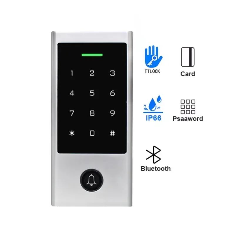 Secukey Outdoor Waterproof Security Door Access Touch Keypad Ble Access Control with TTlock TThotel APP