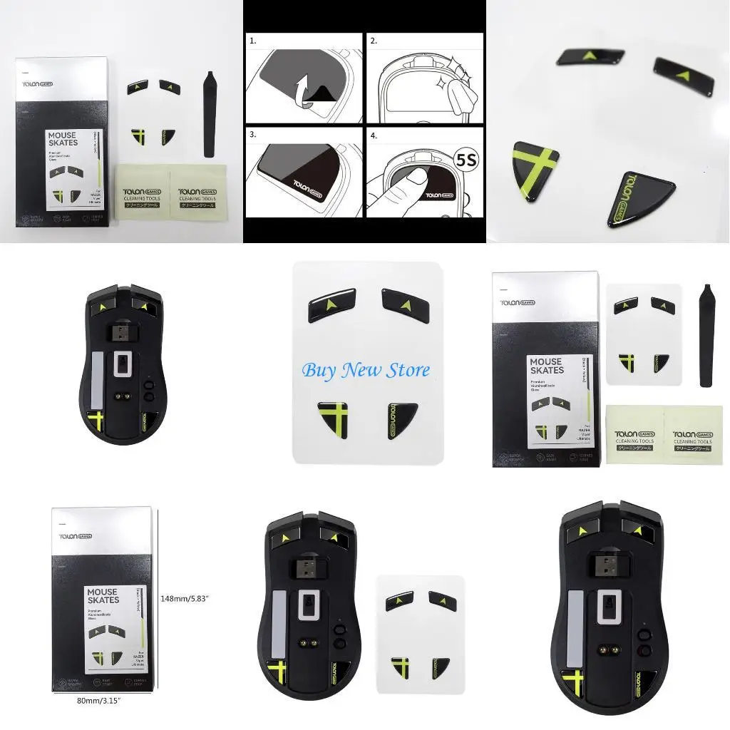 

20CE Gaming Glass Mouse Feet Stickers for Viper Mouse Skates Pads