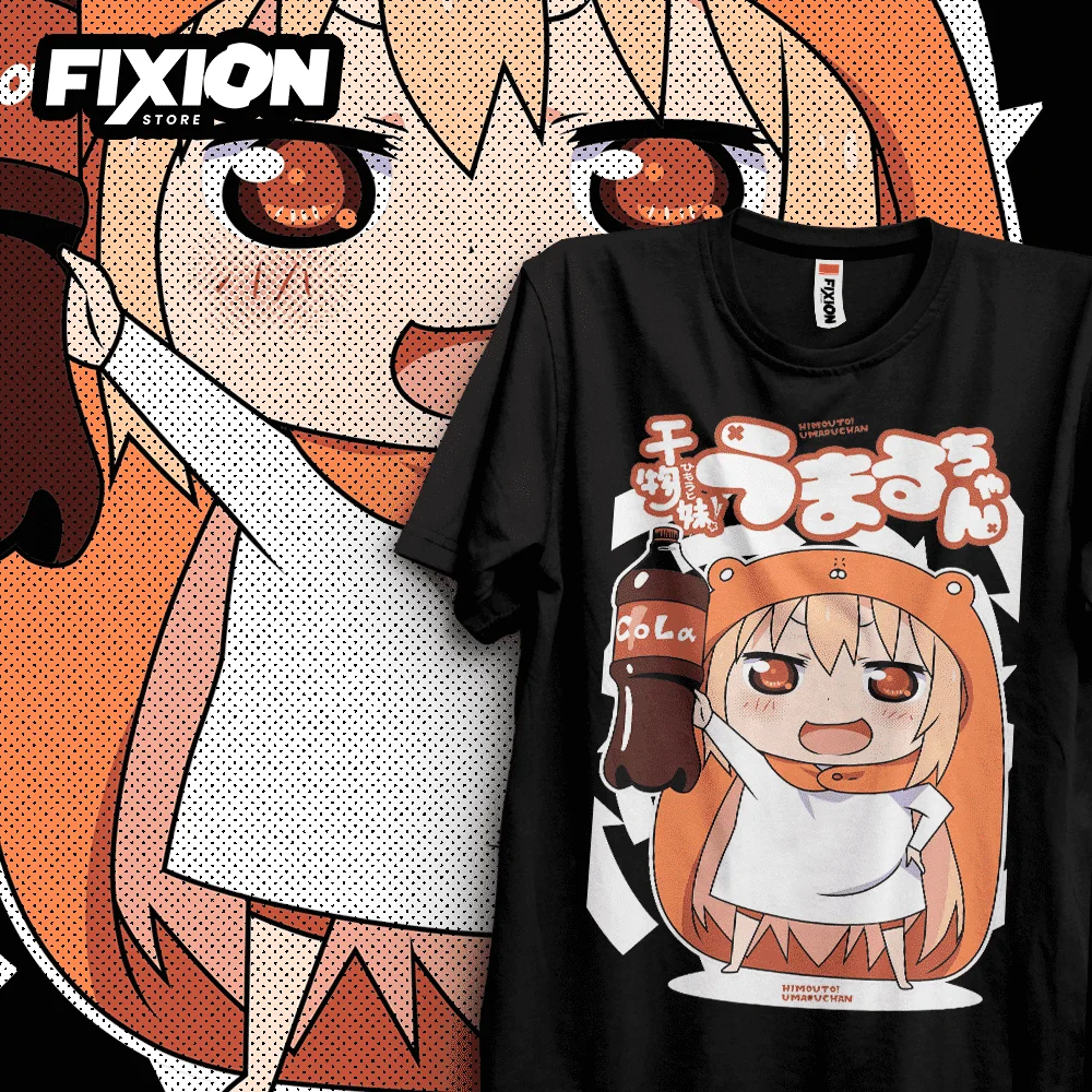 Anime T shirt Himouto! Umaru-chan #2 (negra) – Nuevos Enero 2023 Manga Tee