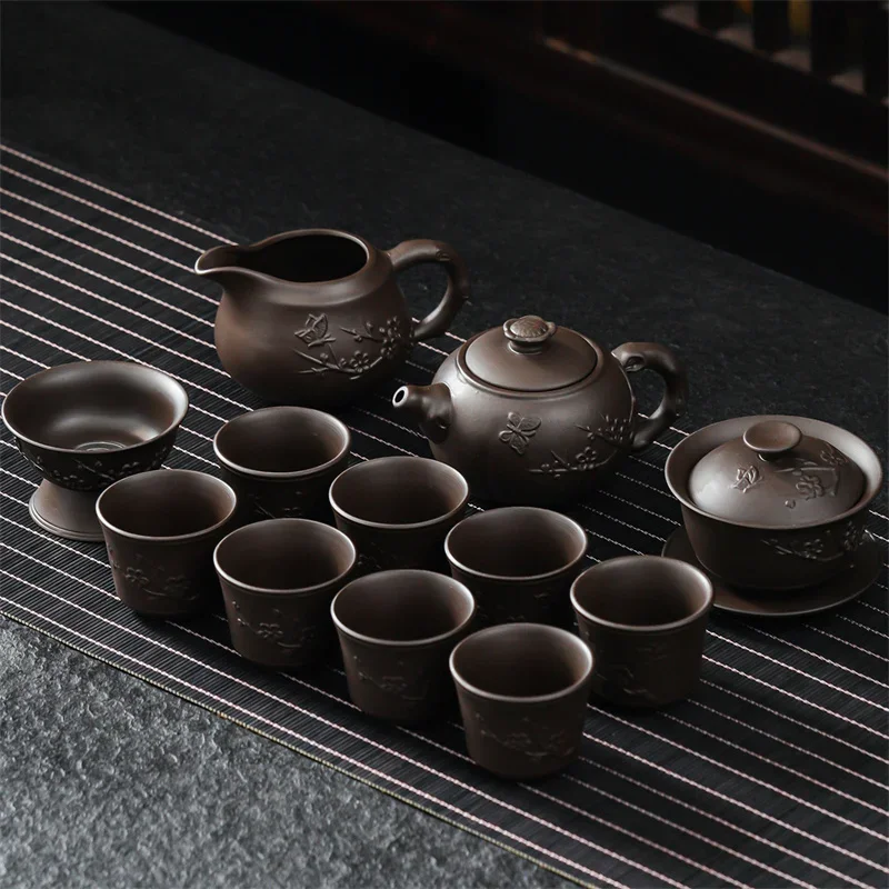 

6 Persons Porcelain Bowl Tea Set Travel Infuser Portable Tea Set Afternoon Chinese Style Ceremony Taza De Te Tableware AB50TS