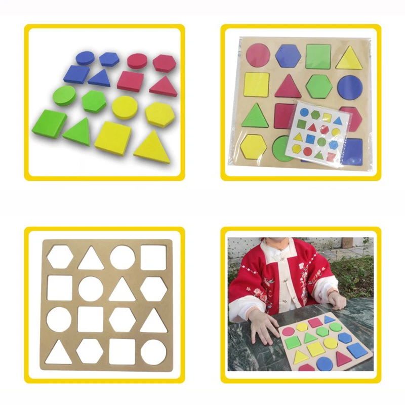 Forme geometriche EVA Puzzle in schiuma fai-da-te Bambini che imparano giocattoli educativi per bambini Giocattolo per l'addestramento al pensiero Puzzle Giochi Montessori