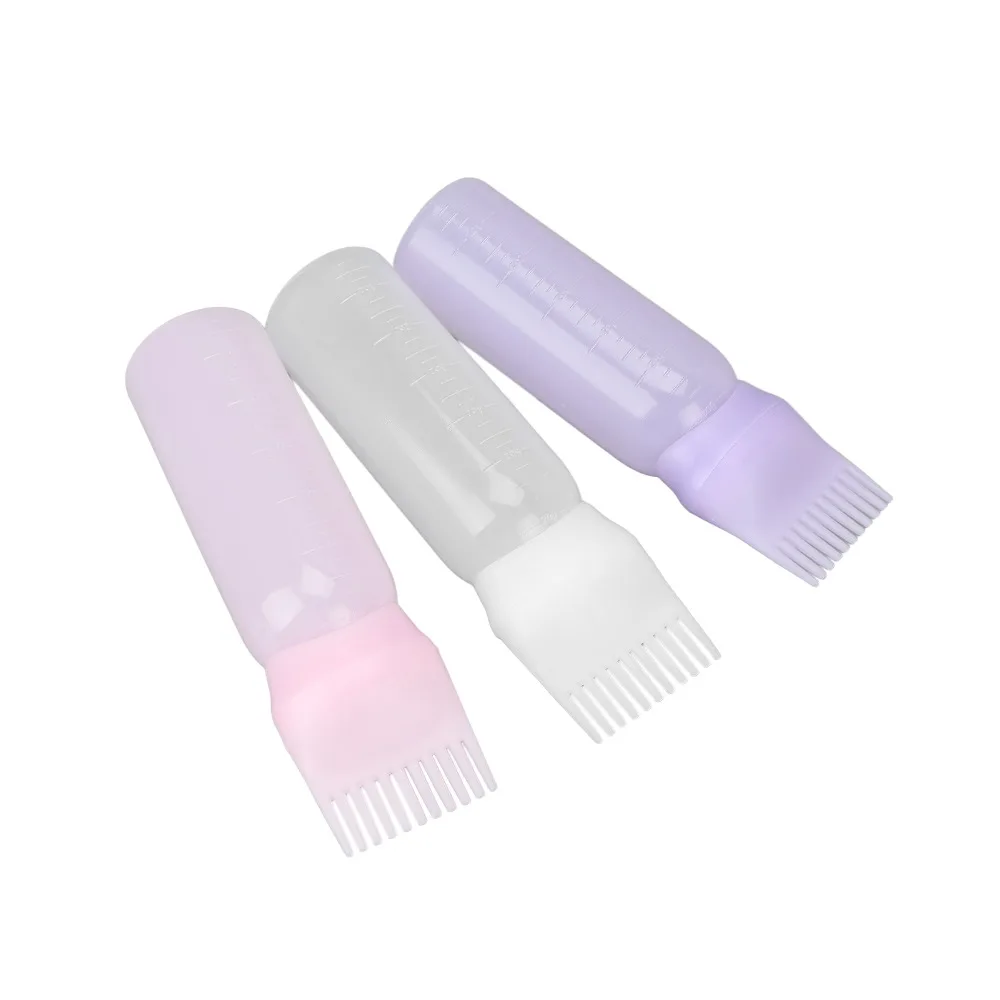 Refillable Hair Dye Applicator Bottle Reusable Easy Application Comb Applicator Bottle Precision Portable Hair Oiling Applicator