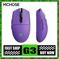 New Mchose G3 Wireless Mouse 8k Paw3395 Tri Mode Bluetooth Long Battery Life Gaming Mouse Lightweight Pc Gamer Accessory Office