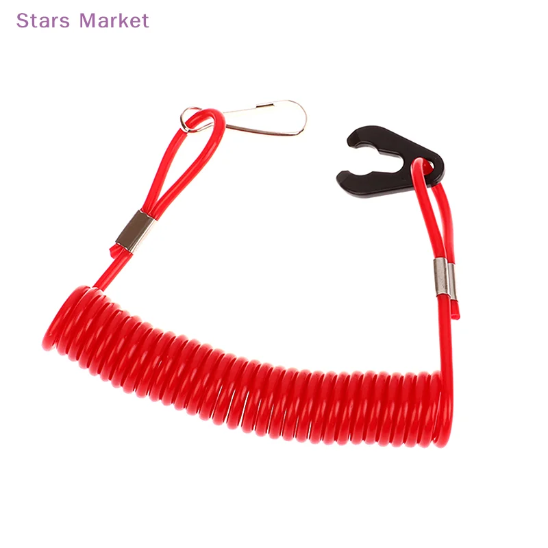 New 2.0m Boat Motor Kill Stop Switch & Safety Tether Lanyard For Outboard Engine Motor Parts Emergency Flameout Rope