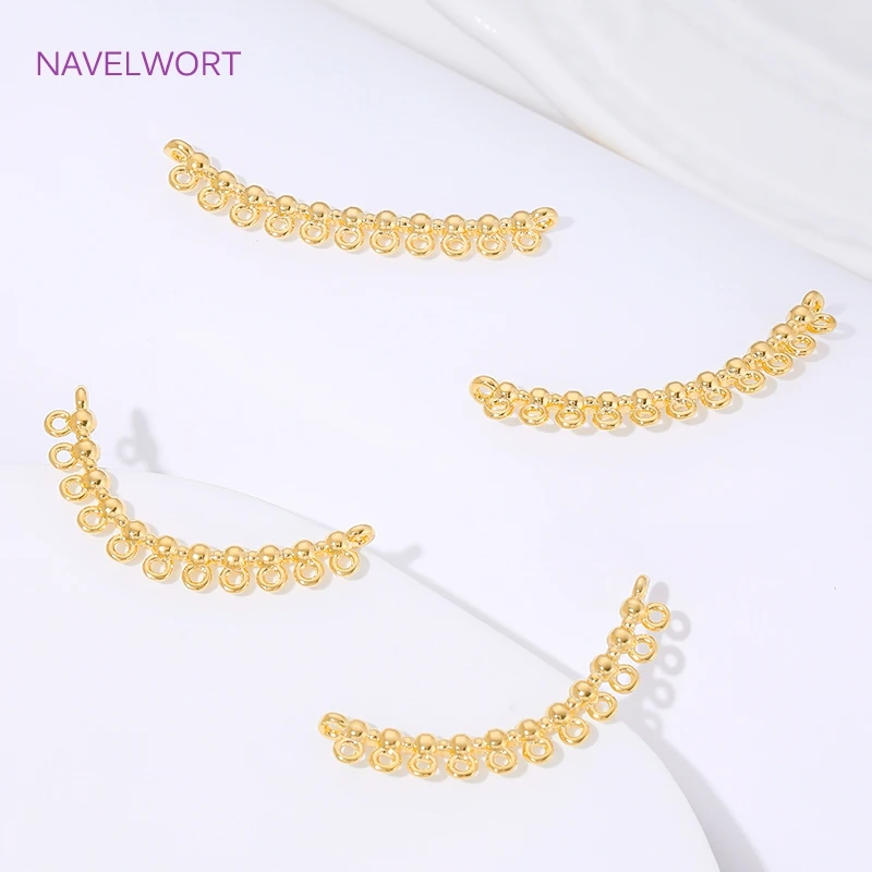 18K Gold Plated Brass Multi-Row Connectors For Bracelets Making,Connector For Beads,DIY Necklace Making,Jewelry Findings
