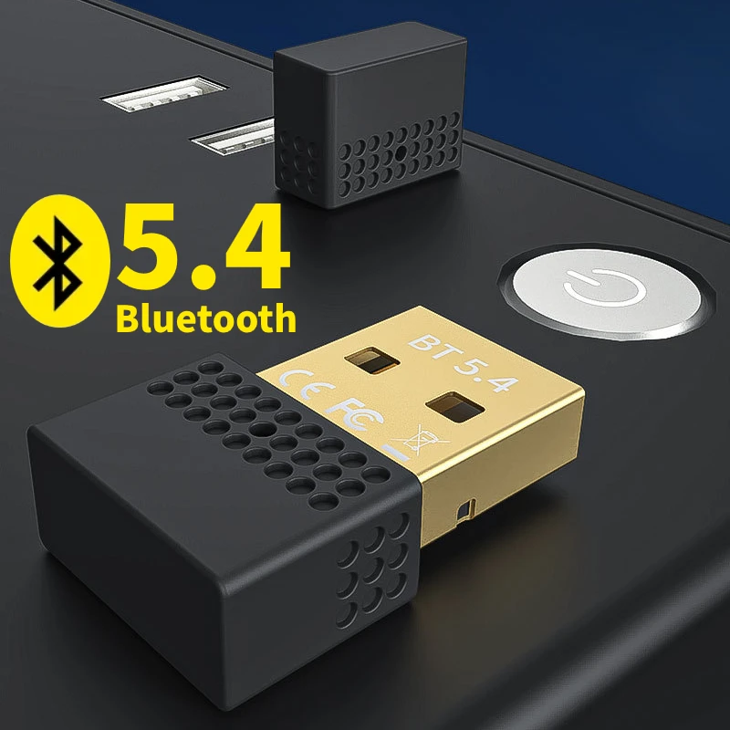 USB Bluetooth 5.4 Dongle Adapter for PC Speaker Wireless Mouse Keyboard Music Audio Receiver Transmitter Bluetooth 5.3