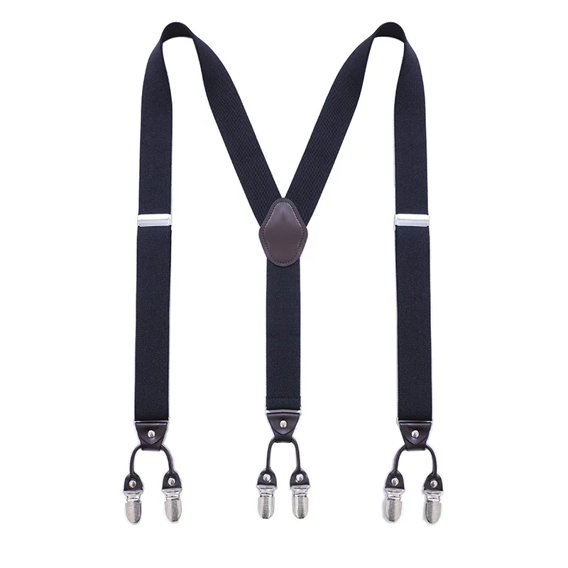 الحمالات خمر للرجال الثقيلة كبيرة طويل القامة 3.5*120 سنتيمتر واسعة Y الظهر 6 مقاطع معدنية قابل للتعديل مطاطا بنطلون الأقواس حزام حزام